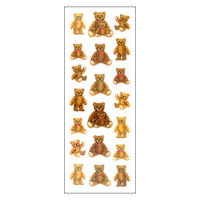 奥山商会 ラメ入りシール テディベアー CR357 1セット(1枚×2)