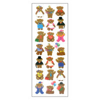 奥山商会 ラメ入りシール ハッピーベアー CR356 1セット(1枚×2)