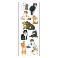 奥山商会 ラメ入りシール ネコ CR351 1セット(1枚×2)