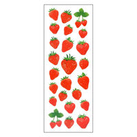 奥山商会 ラメ入りシール リアルイチゴ CR732 1セット(1枚×2)