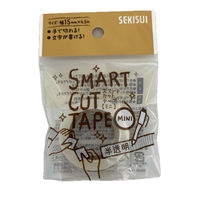 積水マテリアルソリューションズ スマートカットテープミニ 15mm×4.5m 半透明 J5TYNCU 1セット(1巻×5)