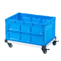 サンワサプライ アルミドーリー(コンテナ用台車) 75リットル仕様 CART-FA975SV 1個（直送品）