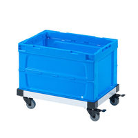 サンワサプライ アルミドーリー(コンテナ用台車) 50リットル仕様 CART-FA950SV 1個（直送品）