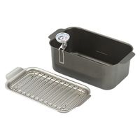 タマハシ 角型 蓋付 天ぷら鍋 アミ 温度計付 IH対応 食彩亭 TP-16 1セット(3個)