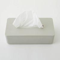 サラサドットコム b2cティッシュボックス ティッシュケース バイオプラスチック ウォームグレー tic0010wgy 1個