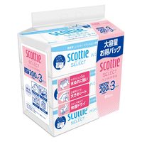 ペーパータオル 中判 ダブル スコッティ セレクト ハンドタオル 1セット（1パック（200組入×3）×10）日本製紙クレシア