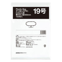 「現場のチカラ」ポリ袋(規格袋)　LDPE・透明　0.03mm厚  19号400×550mm1袋（100枚入）  オリジナル（わけあり品）