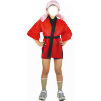 アーテック カラー不織布ハッピ 子供用 Sサイズ 赤 1295 1個