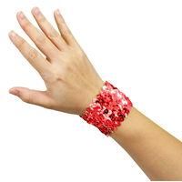 アーテック メタリックリストバンド レッド 4207 1個