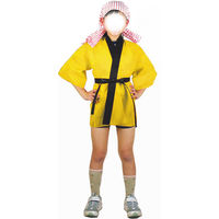 アーテック カラー不織布ハッピ 園児用 Cサイズ 黄 4052 1個