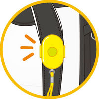 銀鳥産業 雨にも強い!プレミアム防犯ブザー 193-002 1セット(1個×2)