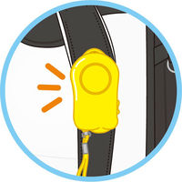 銀鳥産業 雨にも強い!LEDライト&防犯ブザー 193-001 1セット(1個×2)