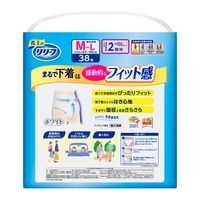 リリーフ パンツタイプ まるで下着 2回分 ホワイト M-Lサイズ　まとめ買いパック1箱（144枚入：38枚入×4パック） 花王
