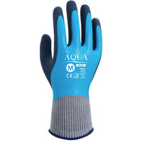 【天然ゴム手袋】 ウィード AQUA 13G バックコート手袋 LLサイズ AQ-318 1双