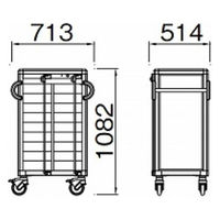サカセ化学工業 与薬カート(ストップバーカギ付)本体のみ ピンク CUA4-AL20918B 1台（直送品）