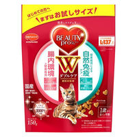 【ロハコサンプル】ビューティープロ キャット Wケア 腸内・自然免疫ケア 1歳から フィッシュ味 国産 150g 3袋 お試し