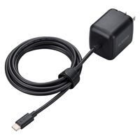 ノートPC用ACアダプター パソコン充電器 PD 65W タイプCケーブル一体型 2m ACDC-PD8665BK エレコム 1個（直送品）