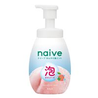 ナイーブ 泡で出てくるボディソープ（冷んやり桃ミント）ポンプ 600ml 1セット（1個×3） クラシエ 【泡タイプ】