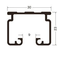 岡田装飾金物 カーテンレール D30レール3mアルミ ブラック 12L30BL 1本 64-8336-03（直送品）