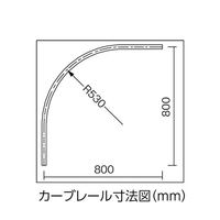 岡田装飾金物 カーテンレール SGレール 4m 27L40AS 1本 64-8360-89（直送品）