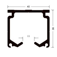 岡田装飾金物 カーテンレール XGレール4m アルミ 29L40-AS 1本 64-8361-38（直送品）