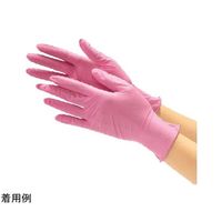 川西工業 ニトリル使いきり手袋 粉無 250枚×10箱 ピンク SS 2061 1セット(2500枚) 65-8894-64（直送品）