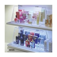 アズワン 鍵付きショーケース 白色LED照明付き W57cm 背面・底板 黒 65-8768-06 1個（直送品）