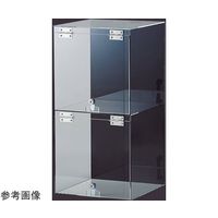 アズワン 鍵付きアクリルサイコロボックス 3段 背面黒 65-8768-14 1個（直送品）