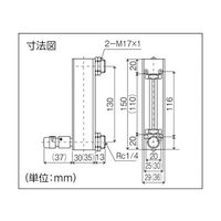 コフロック 精密ニードルバルブ付フローメータ NBR 50 RK1200-B-2-50 1個 61-1875-57（直送品）