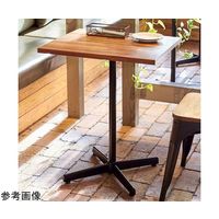 アズワン カフェテーブル W50×D60cm 天板:ホワイトウッド 脚:シルバー 65-9074-43 1台（直送品）