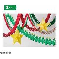 アズワン 北欧風ペーパーハニカムクリスマスガーランド 360cm ツリー 65-8117-92 1セット（直送品）