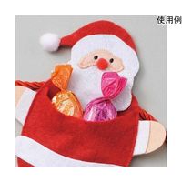 アズワン フェルトガーランド【クリスマス ディスプレイ 店舗装飾】145cm サンタ 65-8118-03 1セット（直送品）