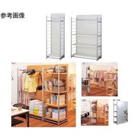 アズワン 間仕切りラック ミラー無し ホワイト W60cm ハンガータイプ 65-8304-84 1セット（直送品）