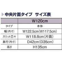 アズワン リスタプラス 中央片面タイプ W120×H135cm ホワイト 65-8768-94 1台（直送品）
