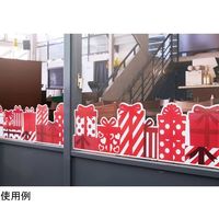アズワン ウインドウステッカー プレゼントボックスレッド 65-8115-15 1セット（直送品）