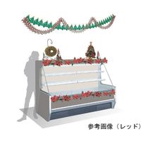 アズワン ポインセチアクリスマスガーランド 大 180cm レッド 65-8115-23 1セット（直送品）