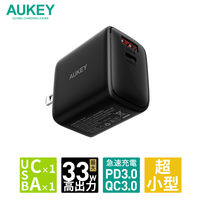 AUKEY USB充電器 32W PD対応 [USB-A 1ポート/USB-C 1ポート] PA-F4-BK 1個