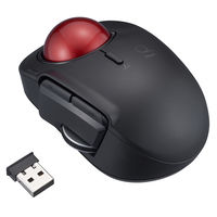 トラックボールマウス 無線 5ボタン レーザー式 小型 人差し指 ブラック MUS-TRLF184BK 1個 ナカバヤシ