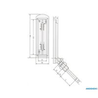 135平型保護枠入温度計(135型) ー10~50°C BSBM保護管付 L=35mm×φ13 AM135-1050-35H-B 1個（直送品）