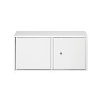 PREDONA（プレドナ）スチールシェルフ  両開き 上置き用 1段 幅800×奥行400×高さ390mm ホワイト 1台