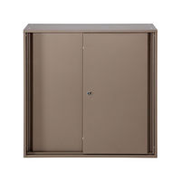 PREDONA（プレドナ）スチールシェルフ  引違い 上置き用 2段 幅800×奥行400×高さ780mm モカブラウン 1台