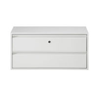 PREDONA（プレドナ）スチールシェルフ  引出し2段 上置き用  幅800×奥行400×高さ390mm ホワイト 1台