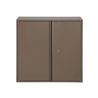 PREDONA（プレドナ）スチールシェルフ  両開き 上置き用 2段 幅800×奥行400×高さ780mm モカブラウン 1台