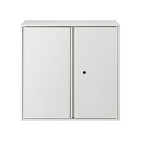 PREDONA（プレドナ）スチールシェルフ  両開き 上置き用 2段 幅800×奥行400×高さ780mm ホワイト 1台