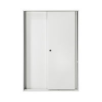 PREDONA（プレドナ）スチールシェルフ  引違い 上置き用 3段 幅800×奥行400×高さ1170mm ホワイト 1台