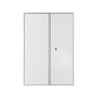 PREDONA（プレドナ）スチールシェルフ  両開き 上置き用 3段 幅800×奥行400×高さ1170mm ホワイト 1台