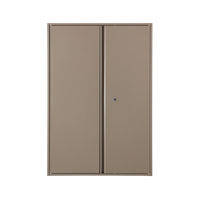 PREDONA（プレドナ）スチールシェルフ  両開き 上置き用 3段 幅800×奥行400×高さ1170mm モカブラウン 1台