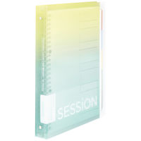 マルマン B5 バインダー セッション 26穴 背幅29mm グラデーション レモンソーダ F310A-97A 1セット（5冊）