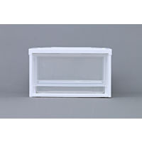 アイリスオーヤマ チェスト Sサイズ 収納ケース 積み重ね ホワイト/クリア BC-S 1個