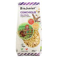 （10カ月頃から）ビオジュニア オーガニック ベビーマカロニ ミニシェル 1セット（1袋（200g）×3） ベビーフード 有機